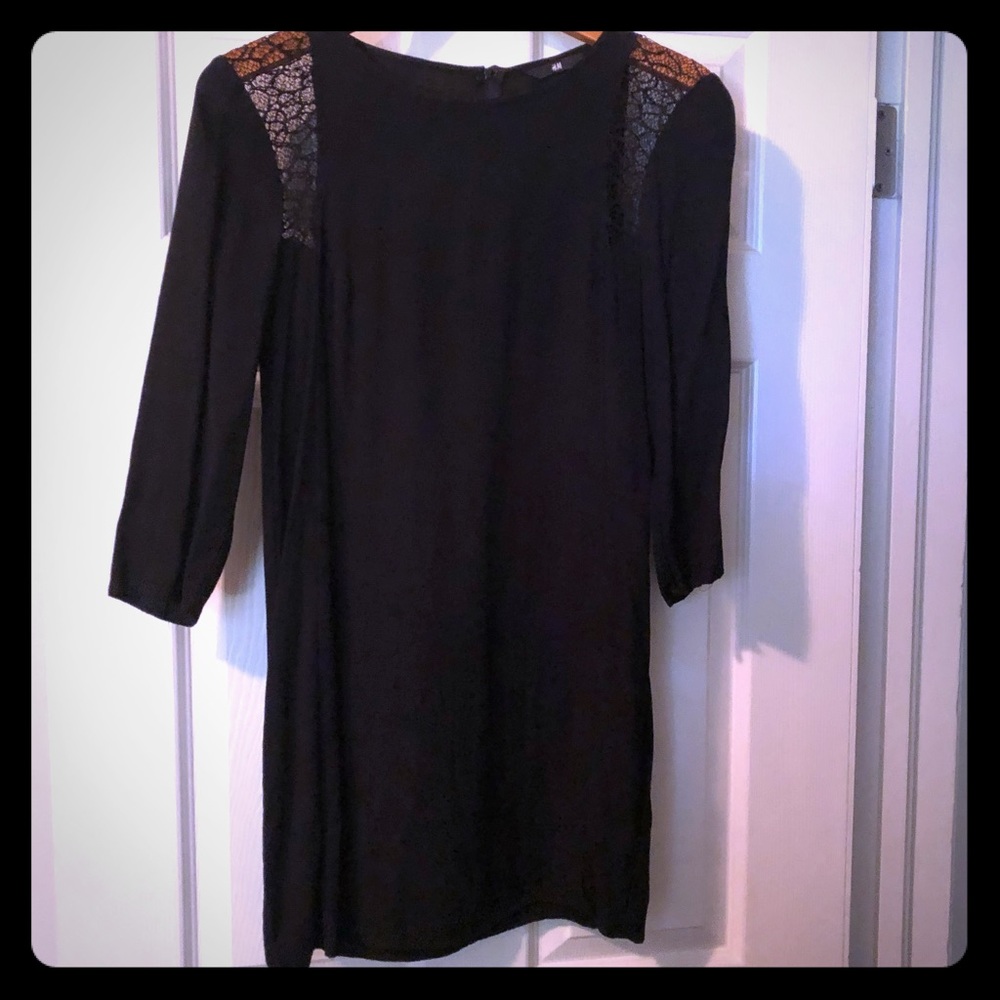 H&M Quarter Sleeve Black Dress
